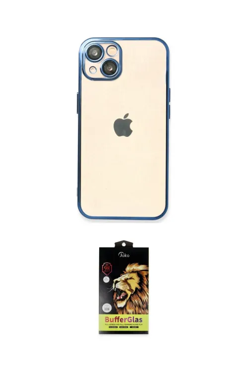 ieg™ iPhone 14 Kılıf Vadi Minimal - Siyah Buffer Cam Ekran Koruyucu