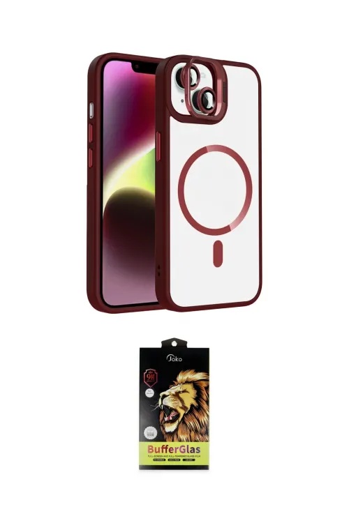 ieg™ iPhone 14 Kılıf Yadigar Asil Koleksiyonu - Siyah Buffer Cam Ekran Koruyucu