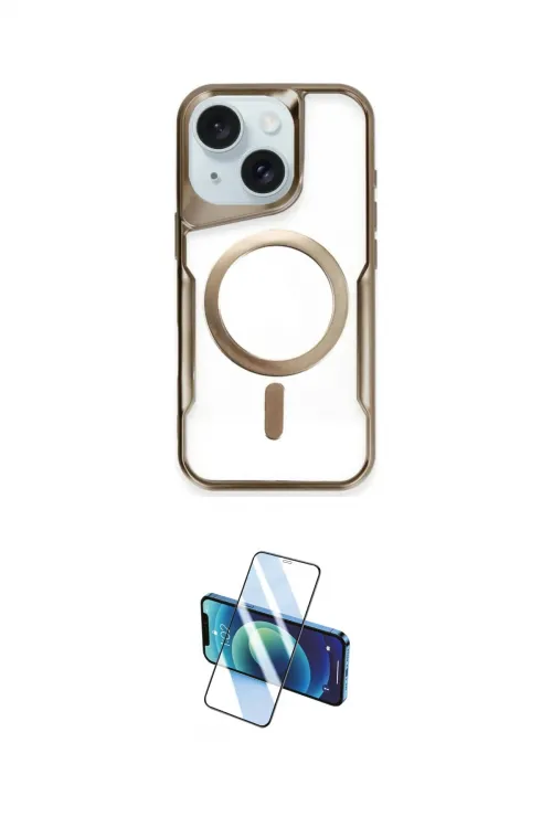 ieg™ iPhone 14 Kılıf Yadigar Klasik Özel Seri - Siyah 3D Antistatik Cam Ekran Koruyucu