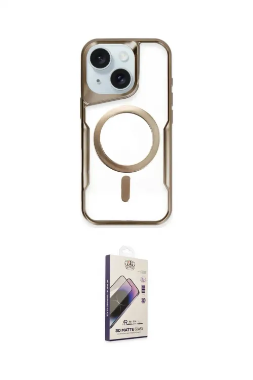 ieg™ iPhone 14 Kılıf Yadigar Klasik Özel Seri - Siyah Bilvis 3D Mat Cam Ekran Koruyucu