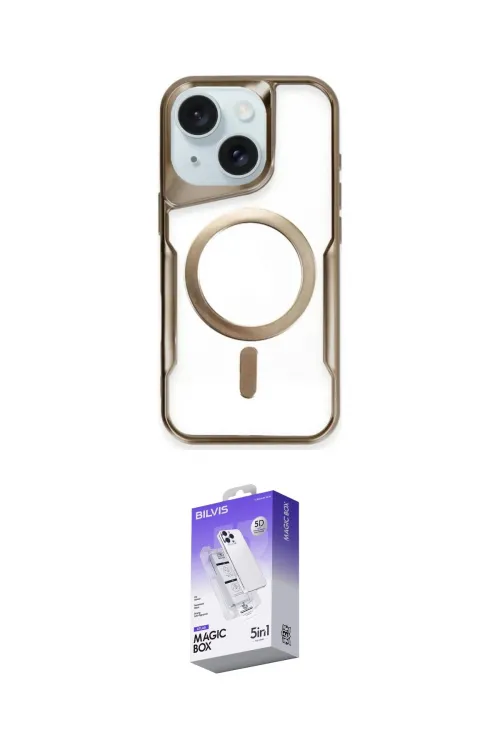 ieg™ iPhone 14 Kılıf Yadigar Klasik Özel Seri - Siyah Bilvis 5in1 3D Magic Cam Ekran Koruyucu