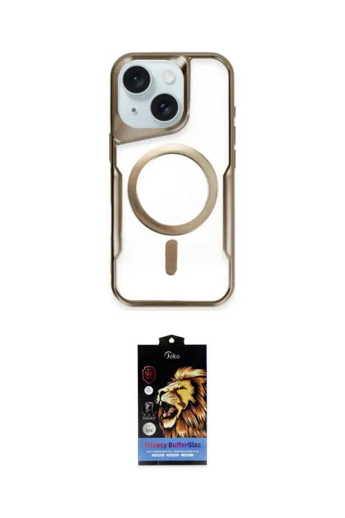 ieg™ iPhone 14 Kılıf Yadigar Klasik Özel Seri - Siyah Buffer Hayalet Cam Ekran Koruyucu