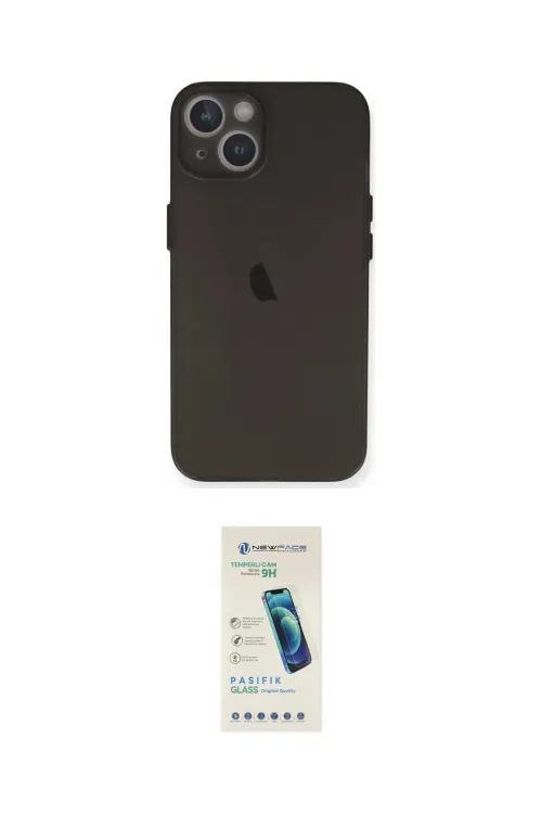ieg™ iPhone 14 Kılıf Yadigar Yansıma Serisi - Şeffaf Pasifik Cam Ekran Koruyucu