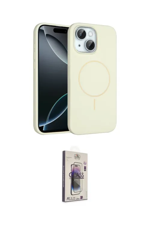 ieg™ iPhone 14 Kılıf Yankı Form Serisi - Siyah Bilvis 3D Cam Ekran Koruyucu