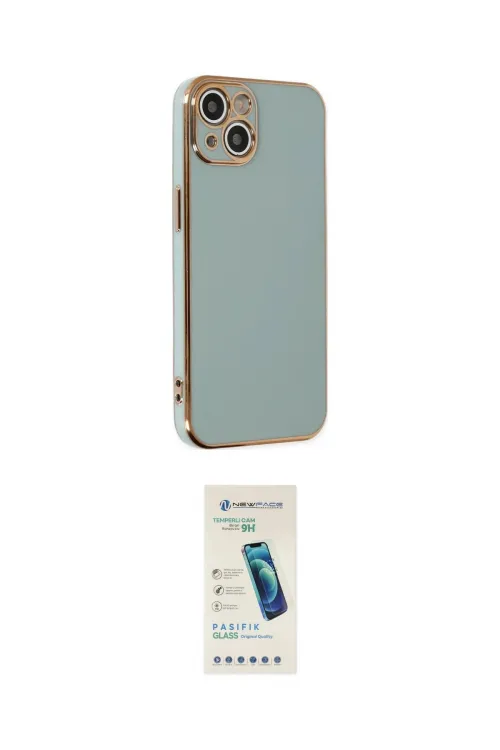 ieg™ iPhone 14 Kılıf Yankı Serisi - Şeffaf Pasifik Cam Ekran Koruyucu