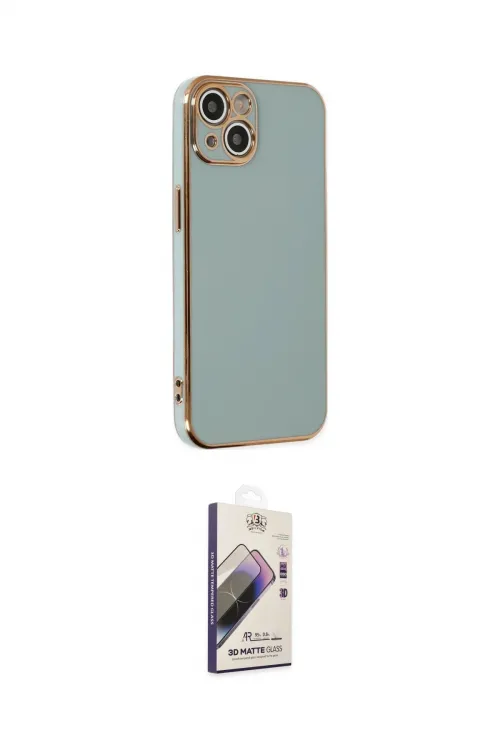 ieg™ iPhone 14 Kılıf Yankı Serisi - Siyah Bilvis 3D Mat Cam Ekran Koruyucu