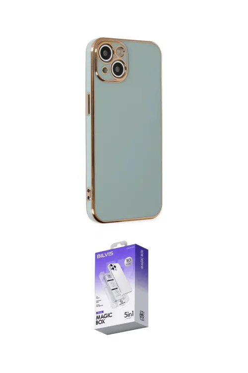 ieg™ iPhone 14 Kılıf Yankı Serisi - Siyah Bilvis 5in1 3D Magic Cam Ekran Koruyucu
