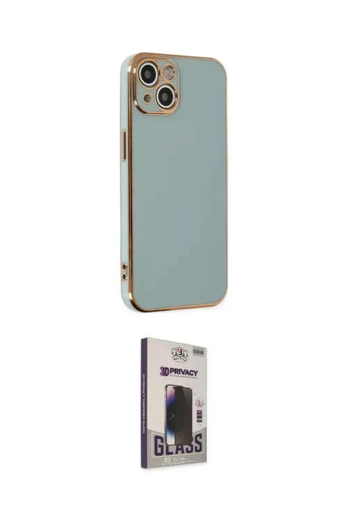 ieg™ iPhone 14 Kılıf Yankı Serisi - Siyah Bilvis Hayalet Cam Ekran Koruyucu