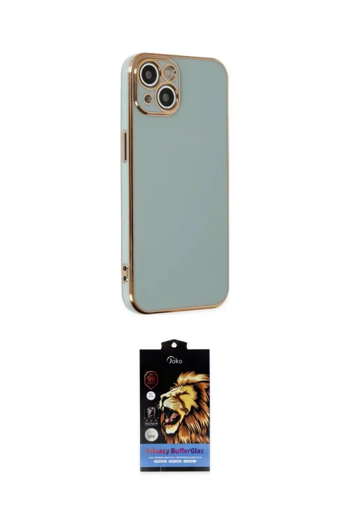 ieg™ iPhone 14 Kılıf Yankı Serisi - Siyah Buffer Hayalet Cam Ekran Koruyucu