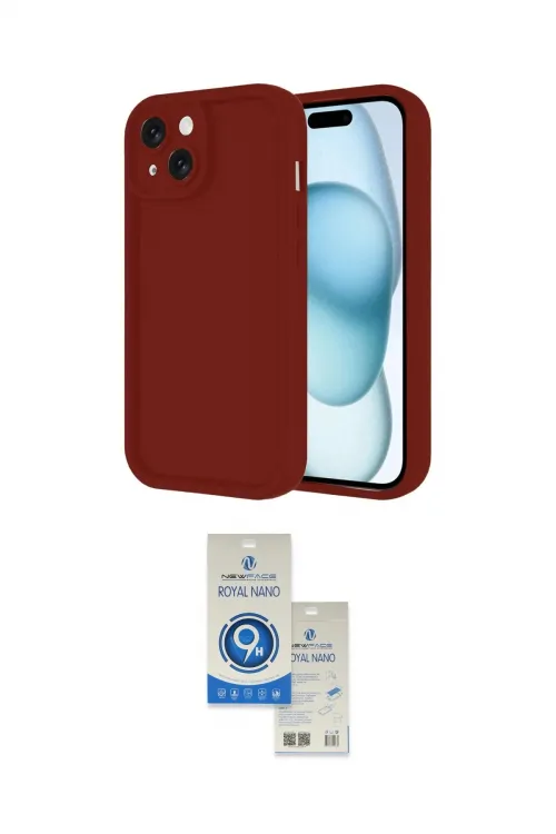 ieg™ iPhone 14 Kılıf Yankı Yansıma Özel Seri - Şeffaf Royal Nano Ekran Koruyucu