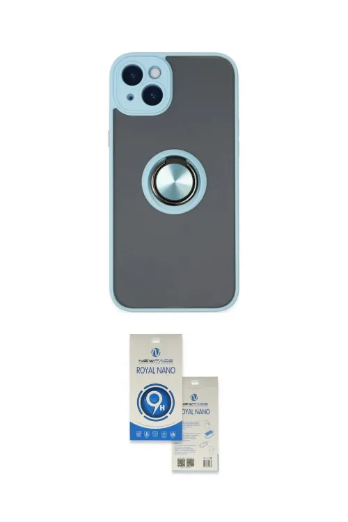ieg™ iPhone 14 Kılıf Yörünge Çizgi - Şeffaf Royal Nano Ekran Koruyucu