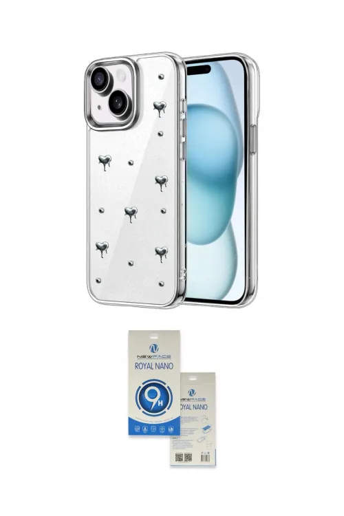 ieg™ iPhone 14 Kılıf Yörünge Form - Şeffaf Royal Nano Ekran Koruyucu