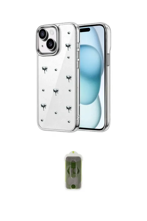 ieg™ iPhone 14 Kılıf Yörünge Form - Siyah Joko Magic 5D Hayalet Cam