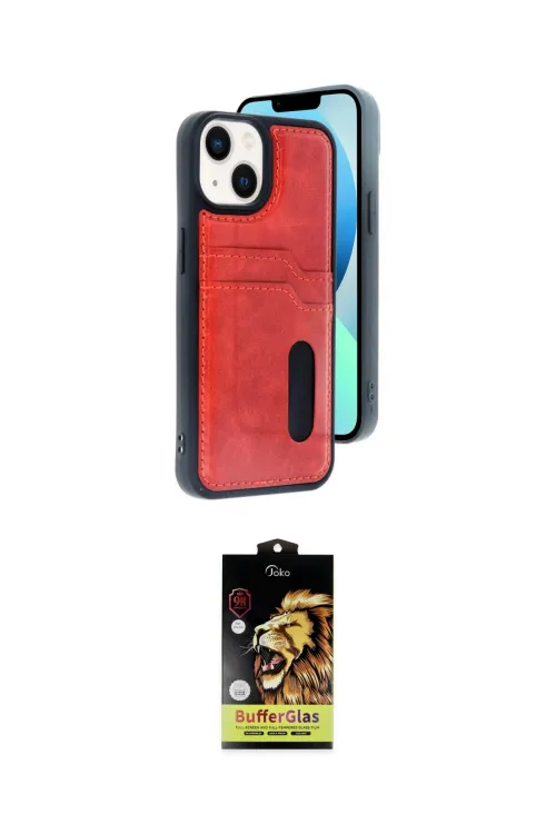 ieg™ iPhone 14 Kılıf Yörünge Işık Serisi - Siyah Buffer Cam Ekran Koruyucu