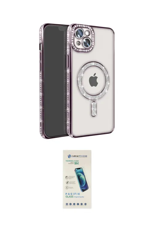 ieg™ iPhone 14 Kılıf Zirve Doku Prime - Şeffaf Pasifik Cam Ekran Koruyucu