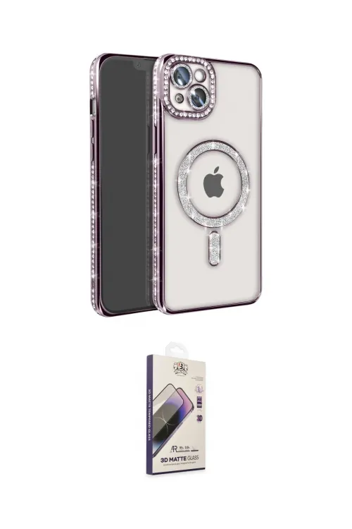 ieg™ iPhone 14 Kılıf Zirve Doku Prime - Siyah Bilvis 3D Mat Cam Ekran Koruyucu