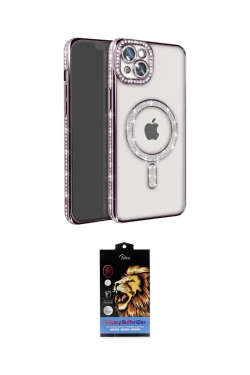 ieg™ iPhone 14 Kılıf Zirve Doku Prime - Siyah Buffer Hayalet Cam Ekran Koruyucu