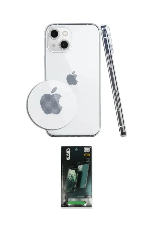 ieg™ iPhone 14 Kılıf Zirve Doku - Şeffaf 360 Full Body Arka Koruyucu