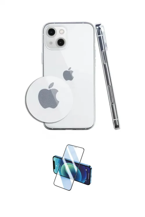 ieg™ iPhone 14 Kılıf Zirve Doku - Siyah 3D Antistatik Cam Ekran Koruyucu