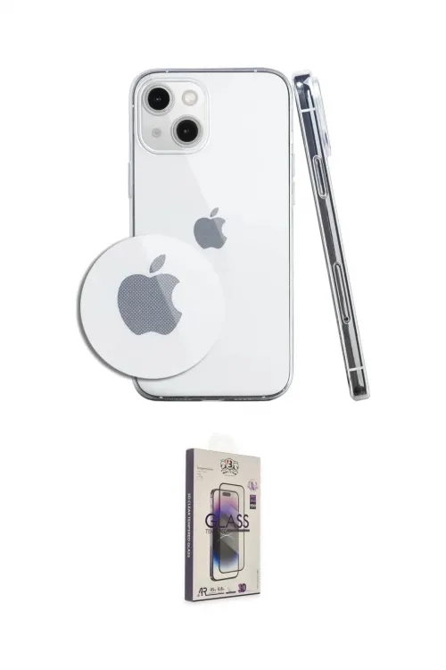 ieg™ iPhone 14 Kılıf Zirve Doku - Siyah Bilvis 3D Cam Ekran Koruyucu