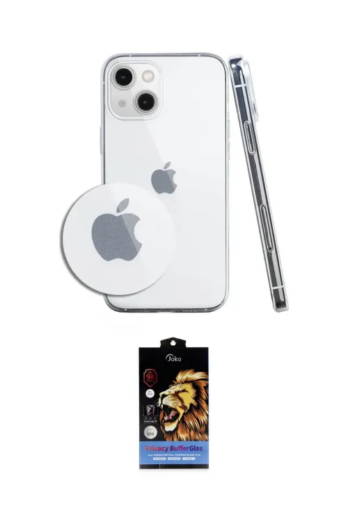 ieg™ iPhone 14 Kılıf Zirve Doku - Siyah Buffer Hayalet Cam Ekran Koruyucu
