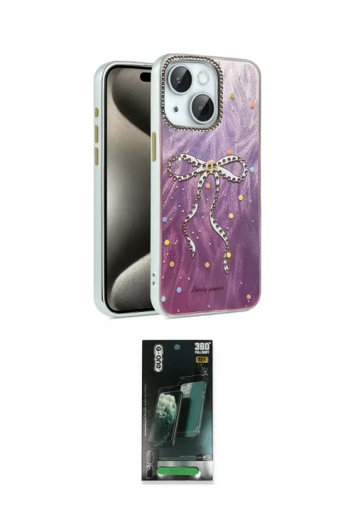 ieg™ iPhone 14 Kılıf Zirve Modern Prime - Şeffaf 360 Full Body Arka Koruyucu