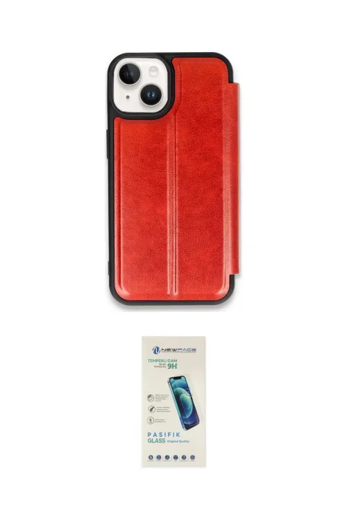 ieg™ iPhone 14 Kılıf Zirve Yansıma Serisi - Şeffaf Pasifik Cam Ekran Koruyucu