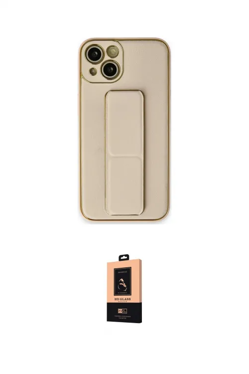 ieg™ iPhone 14 Plus Kılıf Akış Doku - Şeffaf Maxco Cam Ekran Koruyucu
