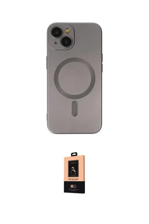 ieg™ iPhone 14 Plus Kılıf Akış Minimal Özel Seri - Şeffaf Maxco Cam Ekran Koruyucu