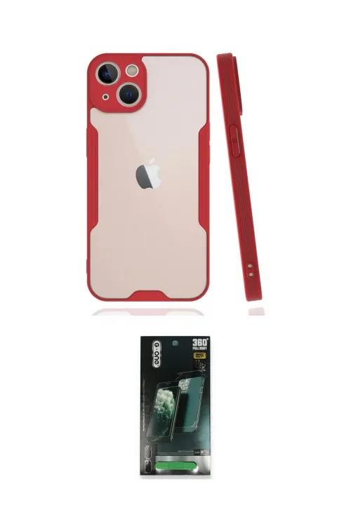 ieg™ iPhone 14 Plus Kılıf Atlas Asil Serisi - Siyah 360 Mat Full Body Arka Koruyucu