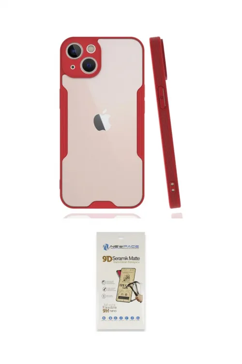 ieg™ iPhone 14 Plus Kılıf Atlas Asil Serisi - Siyah Mat Seramik Nano Ekran Koruyucu