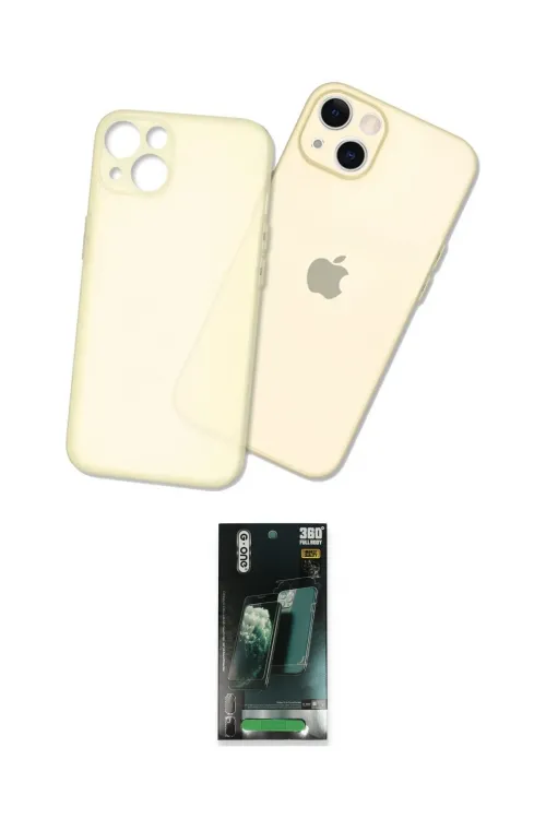 ieg™ iPhone 14 Plus Kılıf Atlas Minimal Prime - Siyah 360 Mat Full Body Arka Koruyucu