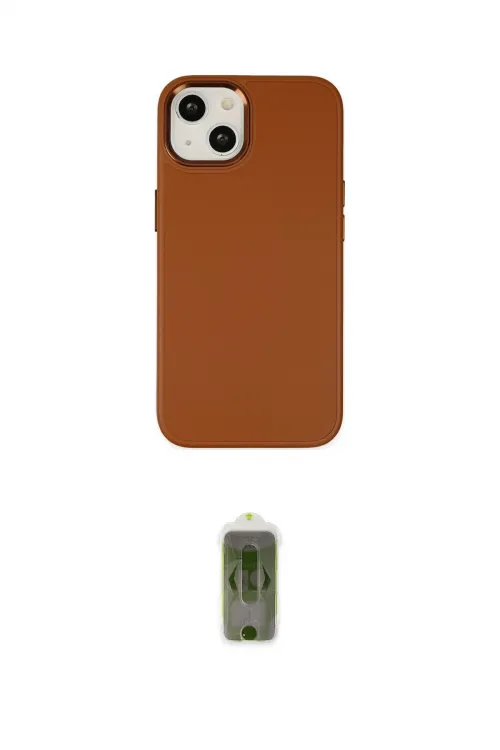 ieg™ iPhone 14 Plus Kılıf Çekirdek Çizgi - Siyah Joko Magic 5D Hayalet Cam
