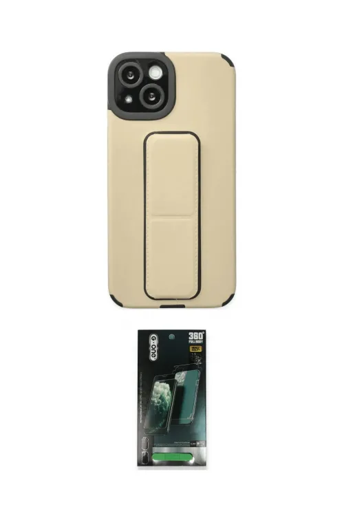 ieg™ iPhone 14 Plus Kılıf Çekirdek Yansıma - Siyah 360 Mat Full Body Arka Koruyucu