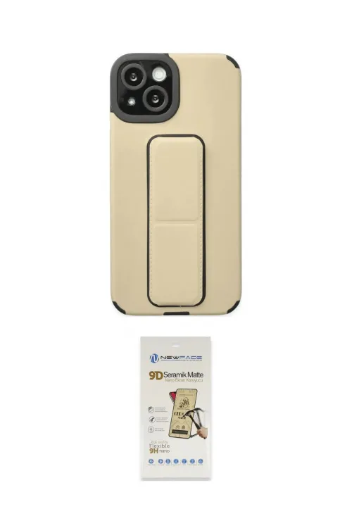 ieg™ iPhone 14 Plus Kılıf Çekirdek Yansıma - Siyah Mat Seramik Nano Ekran Koruyucu