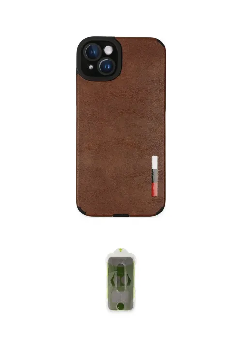 ieg™ iPhone 14 Plus Kılıf Doruk Asil Koleksiyonu - Siyah Joko Magic 5D Hayalet Cam