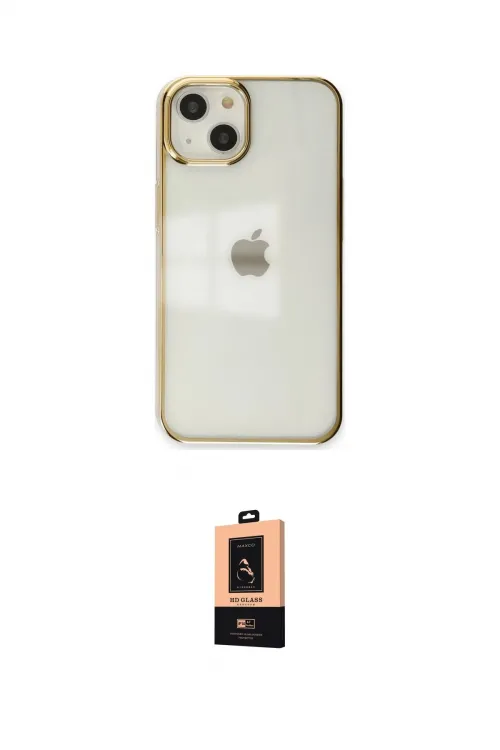 ieg™ iPhone 14 Plus Kılıf Doruk Doku Prime - Şeffaf Maxco Cam Ekran Koruyucu