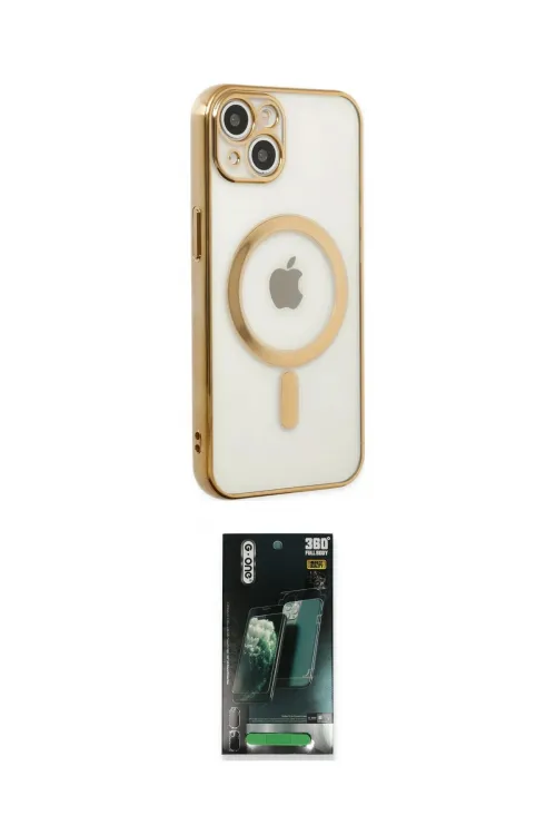 ieg™ iPhone 14 Plus Kılıf Doruk Minimal - Siyah 360 Mat Full Body Arka Koruyucu