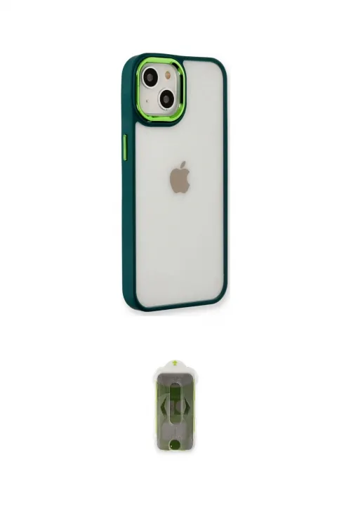 ieg™ iPhone 14 Plus Kılıf Eksen Doku Prime - Siyah Joko Magic 5D Hayalet Cam
