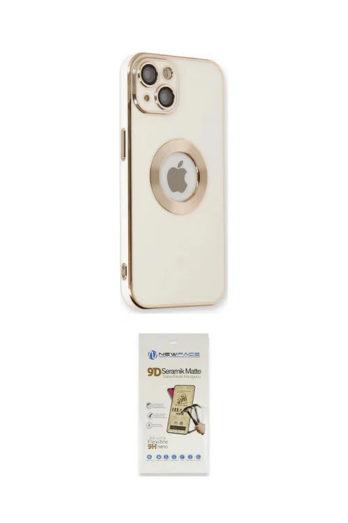 ieg™ iPhone 14 Plus Kılıf İz Form Serisi - Siyah Mat Seramik Nano Ekran Koruyucu