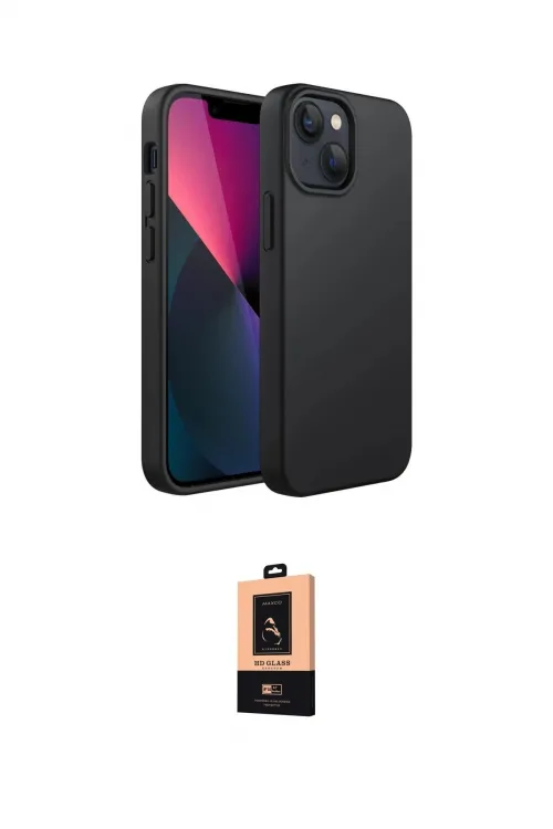 ieg™ iPhone 14 Plus Kılıf Kozmos Yansıma Özel Seri - Şeffaf Maxco Cam Ekran Koruyucu