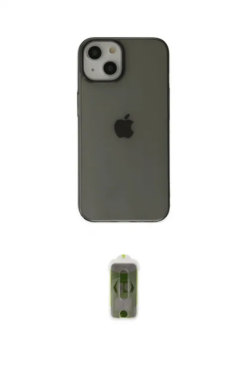ieg™ iPhone 14 Plus Kılıf Kutup Doku Koleksiyonu - Siyah Joko Magic 5D Hayalet Cam