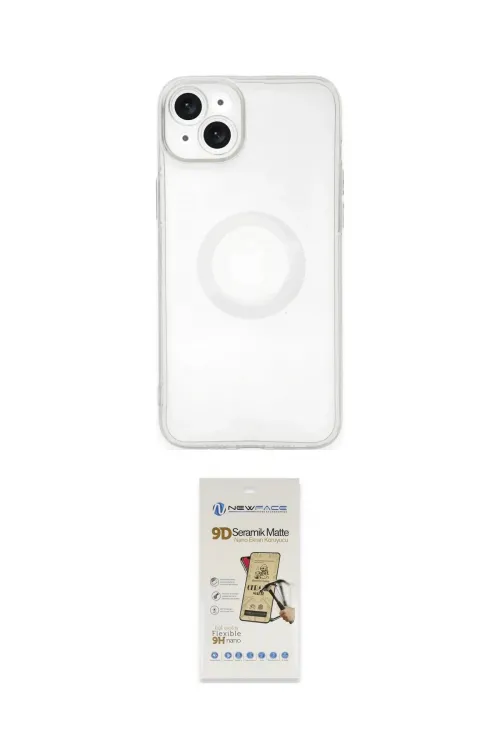 ieg™ iPhone 14 Plus Kılıf Kutup Klasik - Siyah Mat Seramik Nano Ekran Koruyucu
