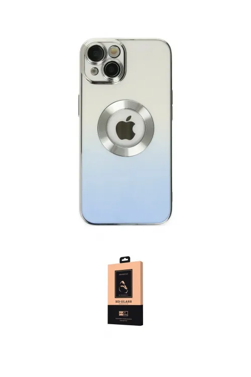 ieg™ iPhone 14 Plus Kılıf Kutup Yansıma Özel Seri - Şeffaf Maxco Cam Ekran Koruyucu
