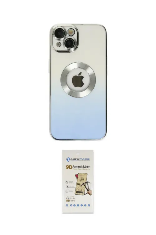 ieg™ iPhone 14 Plus Kılıf Kutup Yansıma Özel Seri - Siyah Mat Seramik Nano Ekran Koruyucu