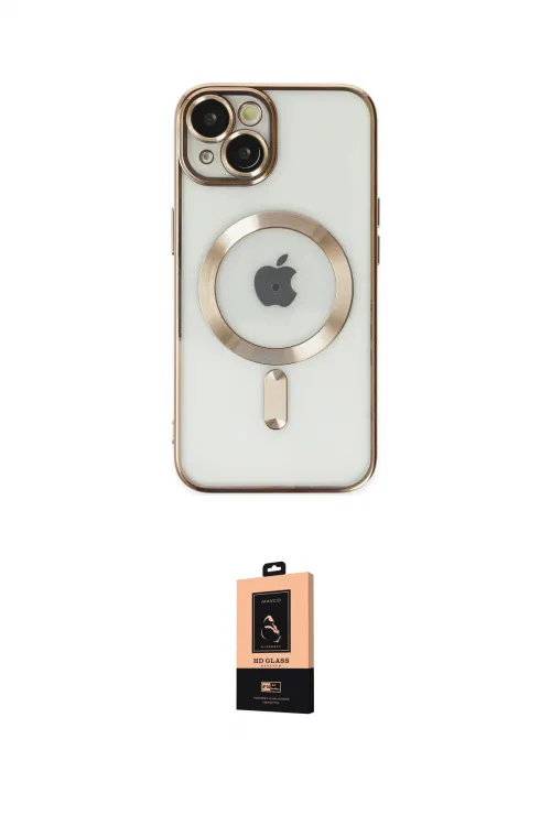 ieg™ iPhone 14 Plus Kılıf Nova Işık Özel Seri - Şeffaf Maxco Cam Ekran Koruyucu