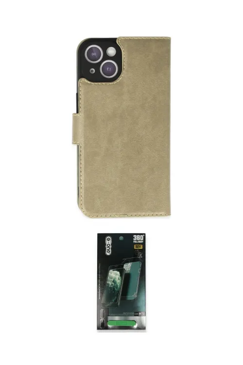 ieg™ iPhone 14 Plus Kılıf Siluet Işık Serisi - Siyah 360 Mat Full Body Arka Koruyucu
