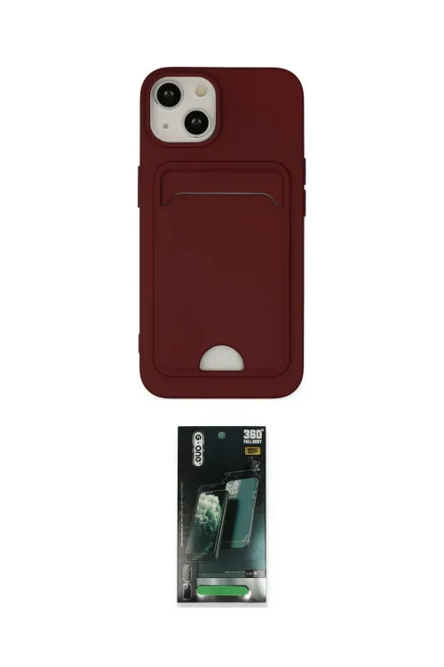 ieg™ iPhone 14 Plus Kılıf Vadi Çizgi Prime - Siyah 360 Mat Full Body Arka Koruyucu