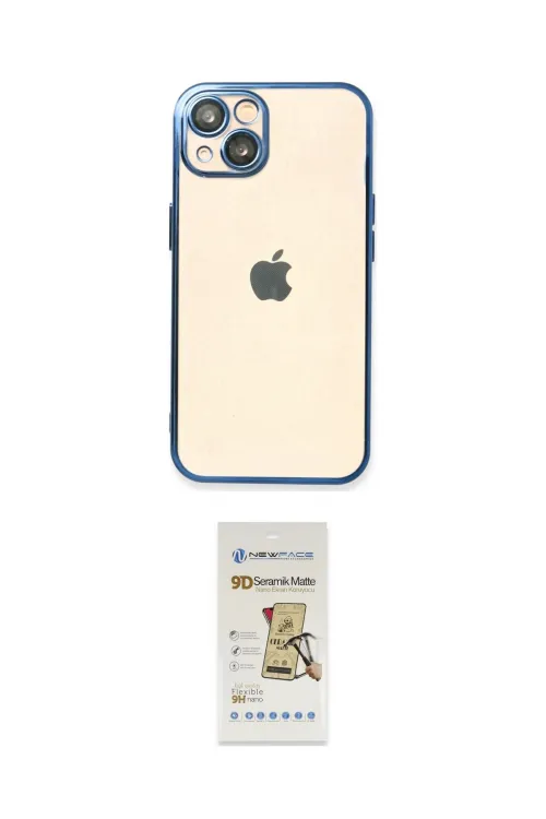 ieg™ iPhone 14 Plus Kılıf Vadi Minimal - Siyah Mat Seramik Nano Ekran Koruyucu
