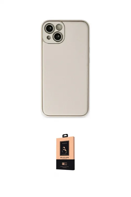 ieg™ iPhone 14 Plus Kılıf Yadigar Klasik - Şeffaf Maxco Cam Ekran Koruyucu